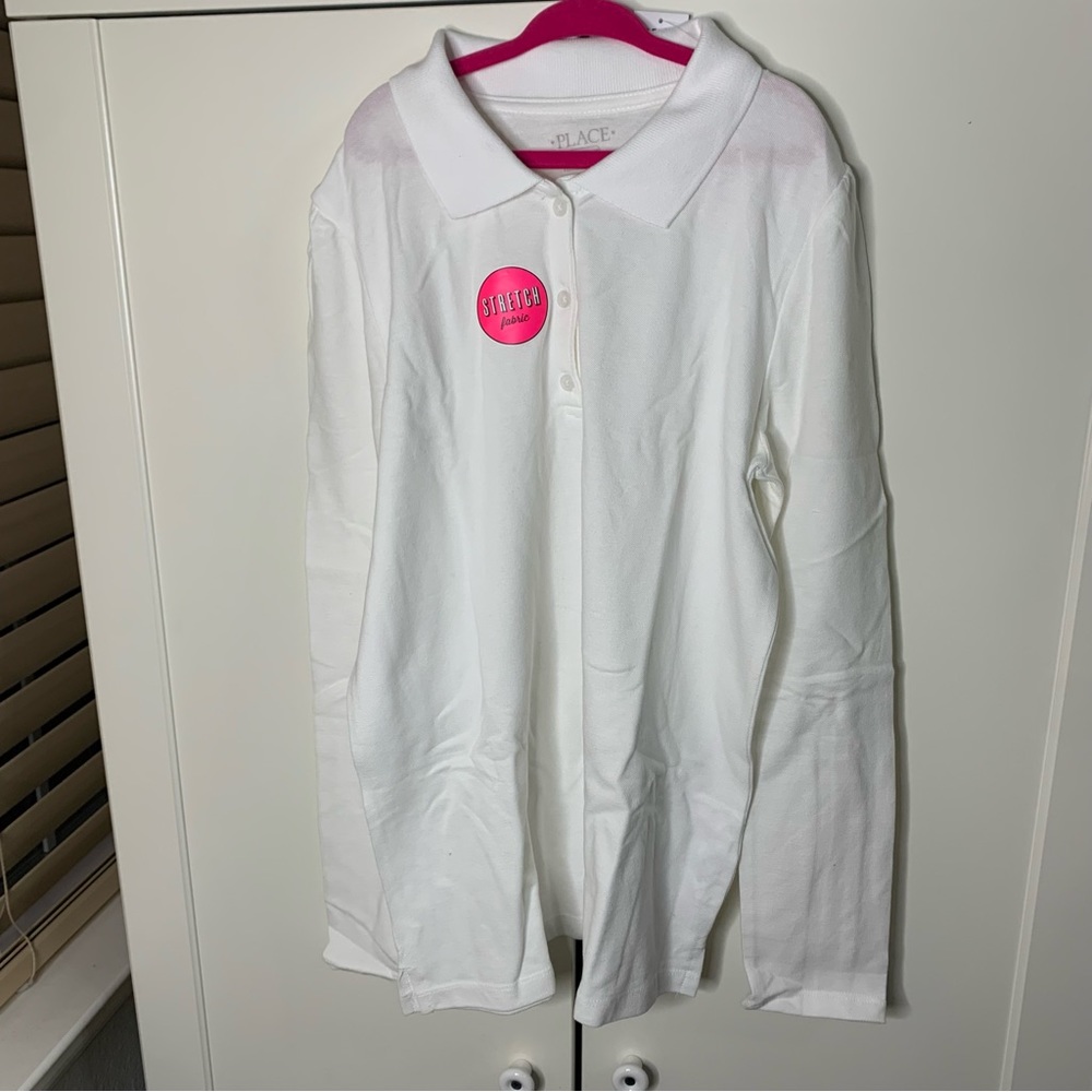 NWT The Children’s Place Long Sleeve Polo School Uniform Shirt